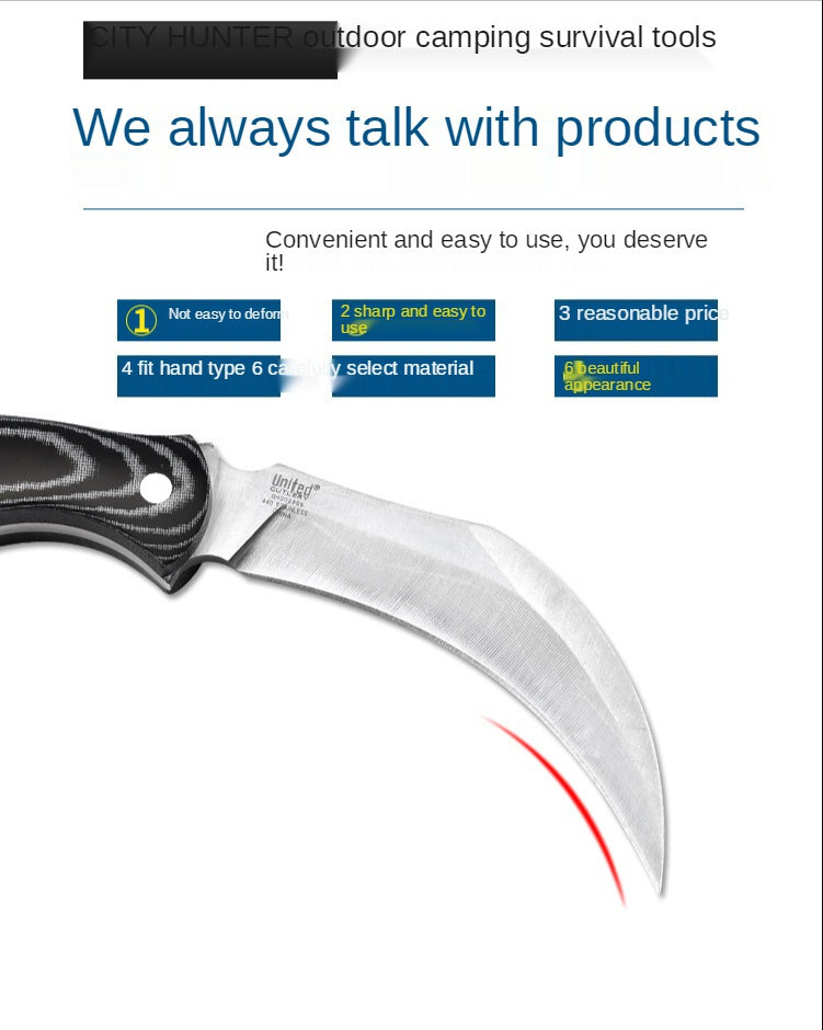 Game claw knife survival outdoor self-defense claw knife joint claw knife Tyrannosaurus claw knife
