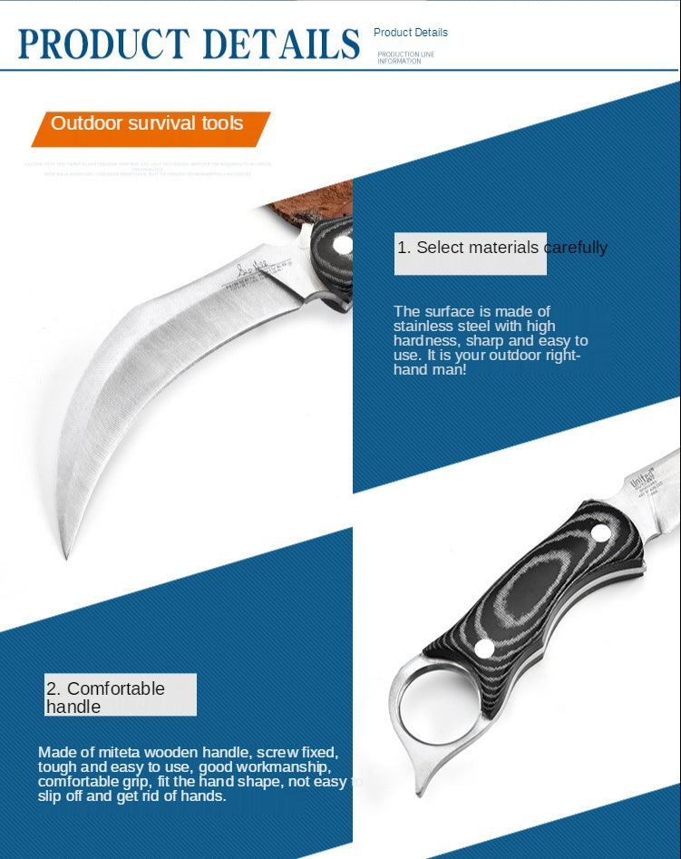 Game claw knife survival outdoor self-defense claw knife joint claw knife Tyrannosaurus claw knife