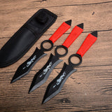 3pcs/6pcs Darts Ninja Kunai Hunting Knives Tactical Fixed Blade Throwing Knife Set with Sheath（big dragon）