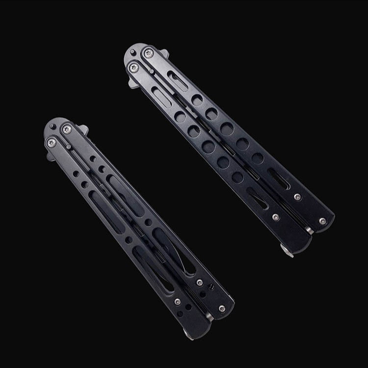 Novice Practice Knife Stainless Steel Folding Fling Knife Play Cool Butterfly Tool Unopened Butterfly Training Knife Spot Supply