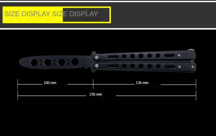 Novice Practice Knife Stainless Steel Folding Fling Knife Play Cool Butterfly Tool Unopened Butterfly Training Knife Spot Supply