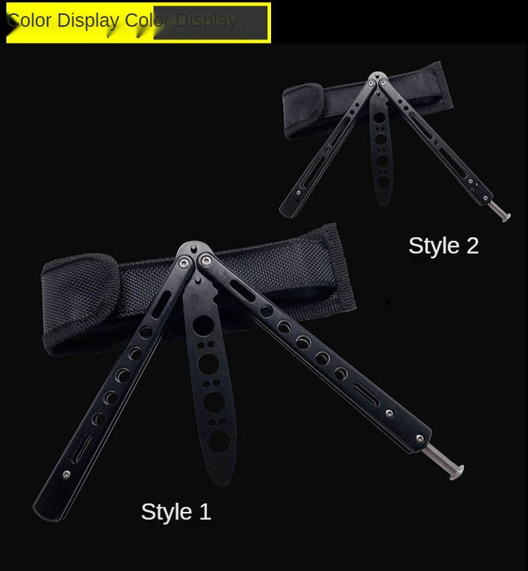 Novice Practice Knife Stainless Steel Folding Fling Knife Play Cool Butterfly Tool Unopened Butterfly Training Knife Spot Supply