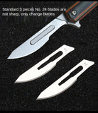 Portable Pocket Knife Folding Utility Knife Carving Knife Scalpel G10 Bearing No. 24 Carbon Steel Blade Knife