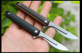 Portable Pocket Knife Folding Utility Knife Carving Knife Scalpel G10 Bearing No. 24 Carbon Steel Blade Knife