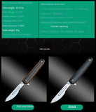 Portable Pocket Knife Folding Utility Knife Carving Knife Scalpel G10 Bearing No. 24 Carbon Steel Blade Knife