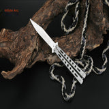 The butterfly comb is not edged practice knife color titanium butterfly knife color practice knife practice knife practice CSgo all-steel swing knife