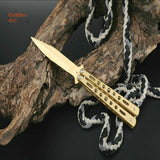 The butterfly comb is not edged practice knife color titanium butterfly knife color practice knife practice knife practice CSgo all-steel swing knife