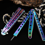 The butterfly comb is not edged practice knife color titanium butterfly knife color practice knife practice knife practice CSgo all-steel swing knife