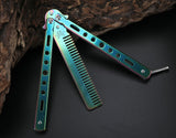 The butterfly comb is not edged practice knife color titanium butterfly knife color practice knife practice knife practice CSgo all-steel swing knife