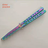 The butterfly comb is not edged practice knife color titanium butterfly knife color practice knife practice knife practice CSgo all-steel swing knife