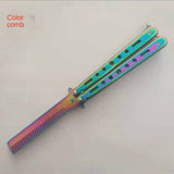 The butterfly comb is not edged practice knife color titanium butterfly knife color practice knife practice knife practice CSgo all-steel swing knife