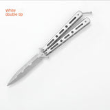 The butterfly comb is not edged practice knife color titanium butterfly knife color practice knife practice knife practice CSgo all-steel swing knife