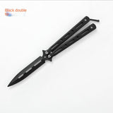 The butterfly comb is not edged practice knife color titanium butterfly knife color practice knife practice knife practice CSgo all-steel swing knife