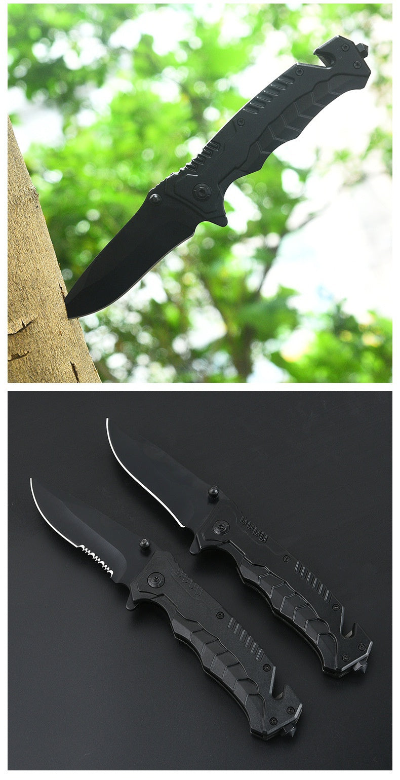 Outdoor camping multi-purpose high-hardness folding knife tactical saber for self-defense, carry knives with you