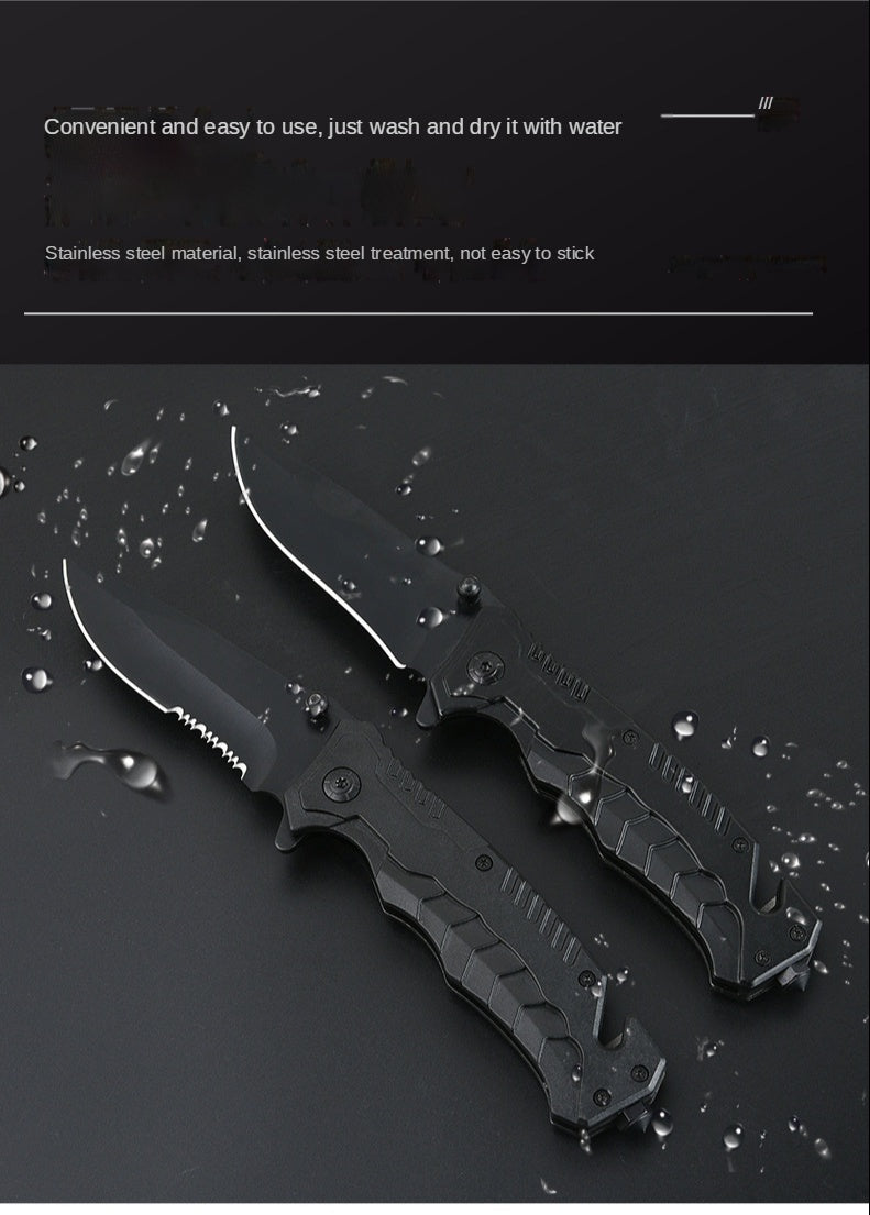 Outdoor camping multi-purpose high-hardness folding knife tactical saber for self-defense, carry knives with you