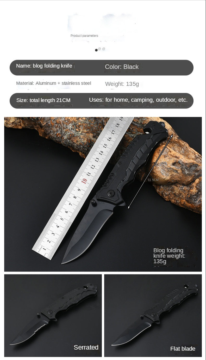 Outdoor camping multi-purpose high-hardness folding knife tactical saber for self-defense, carry knives with you