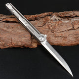 Outdoor wilderness survival tactical knife Pocket Knife with Titanium Handle and Pocket Knife