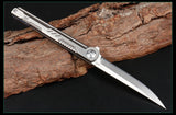 Outdoor wilderness survival tactical knife Pocket Knife with Titanium Handle and Pocket Knife