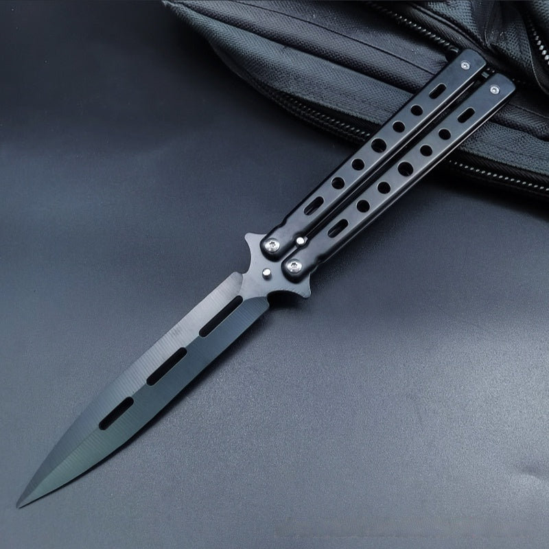 CSGO Fancy Fling Knife Folding Hand Knife Game Training Props Ornamental Knife Unblade Butterfly Comb Practice Knife