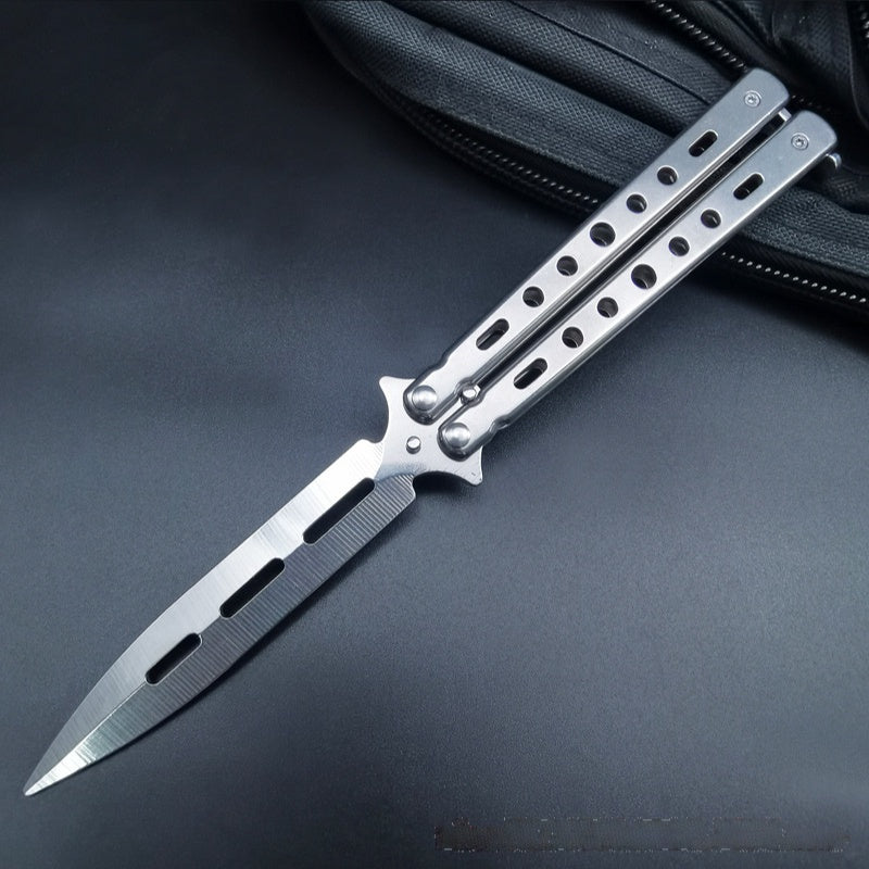 CSGO Fancy Fling Knife Folding Hand Knife Game Training Props Ornamental Knife Unblade Butterfly Comb Practice Knife