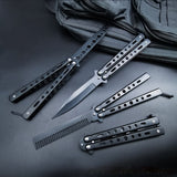 CSGO Fancy Fling Knife Folding Hand Knife Game Training Props Ornamental Knife Unblade Butterfly Comb Practice Knife