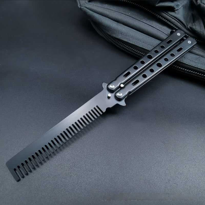 CSGO Fancy Fling Knife Folding Hand Knife Game Training Props Ornamental Knife Unblade Butterfly Comb Practice Knife