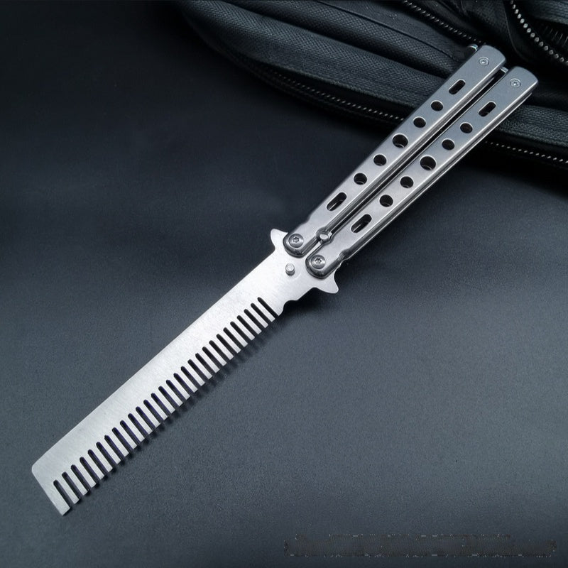 CSGO Fancy Fling Knife Folding Hand Knife Game Training Props Ornamental Knife Unblade Butterfly Comb Practice Knife