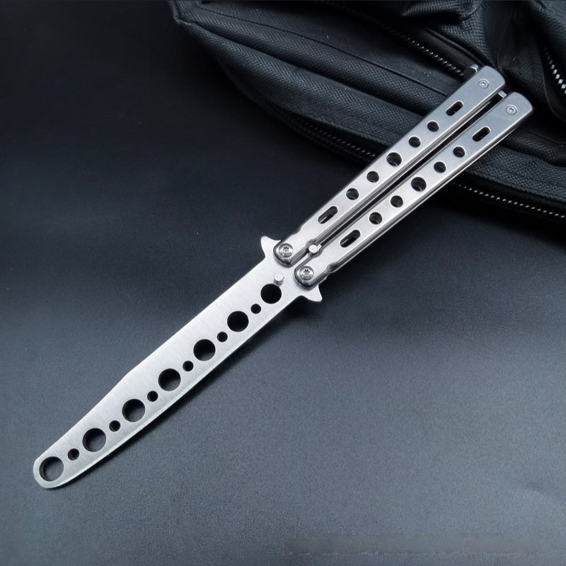 CSGO Fancy Fling Knife Folding Hand Knife Game Training Props Ornamental Knife Unblade Butterfly Comb Practice Knife