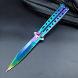 CSGO Fancy Fling Knife Folding Hand Knife Game Training Props Ornamental Knife Unblade Butterfly Comb Practice Knife