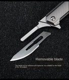 Portable Keychain Knife Unpacking Knife Folding Art Carving Knife Carbon Steel Scalpel Veterinary Scalpel