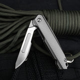 Portable Keychain Knife Unpacking Knife Folding Art Carving Knife Carbon Steel Scalpel Veterinary Scalpel