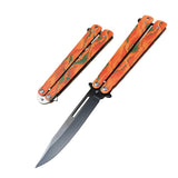 Spot folding practice knife Wolf shield stainless steel outdoor game swing knife unopened decompression training swing knife