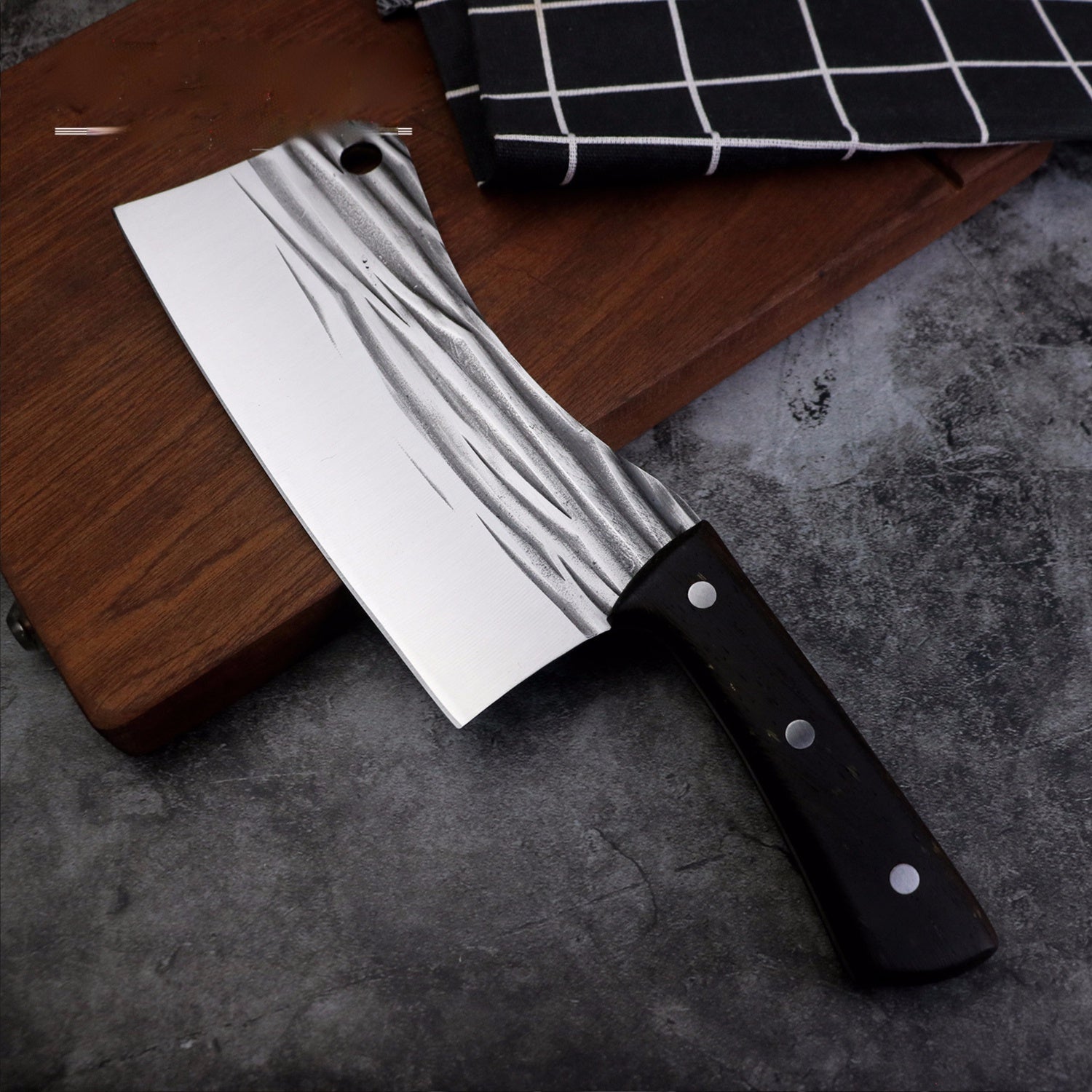 Stainless Steel Forged Kitchen Knife Cut Slice Meat Knife Multi-purpose Knife Kitchen Knife Hotel Chef Wooden Handle Knife