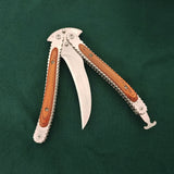 Folding knife stainless steel butterfly practice knife field swing hand backhand tactical knife manufacturers spot outdoor