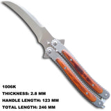 Folding knife stainless steel butterfly practice knife field swing hand backhand tactical knife manufacturers spot outdoor