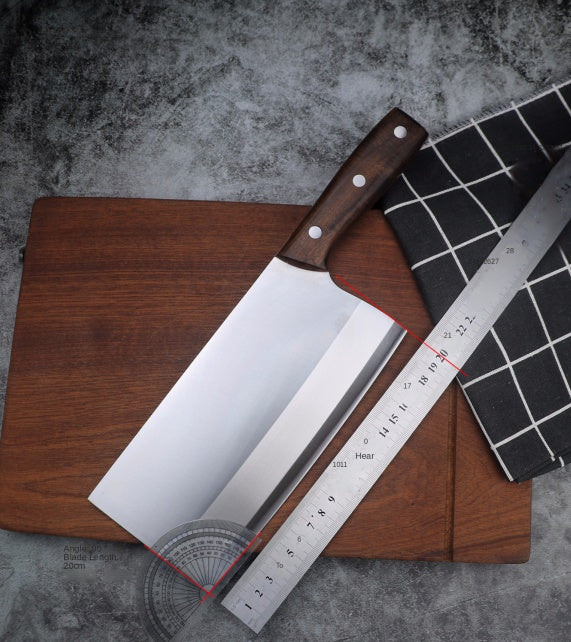 Household Carbonized Wooden Handle Stainless Steel Chopper Kitchen Knife Household Kitchen Slice Knife