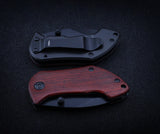 Portable wooden pocket knife with mahogany handle folding knife Portable mini collection knife folding knife fruit knife