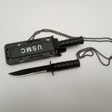 Outdoor Mini Straight Knife Creative Neck Knife Outdoor Knife Self-defense Tool