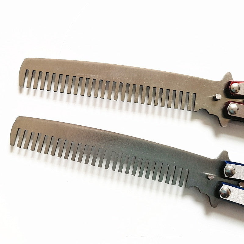 Training comb butterfly knife training all-steel handle butterfly knife practice swing knife