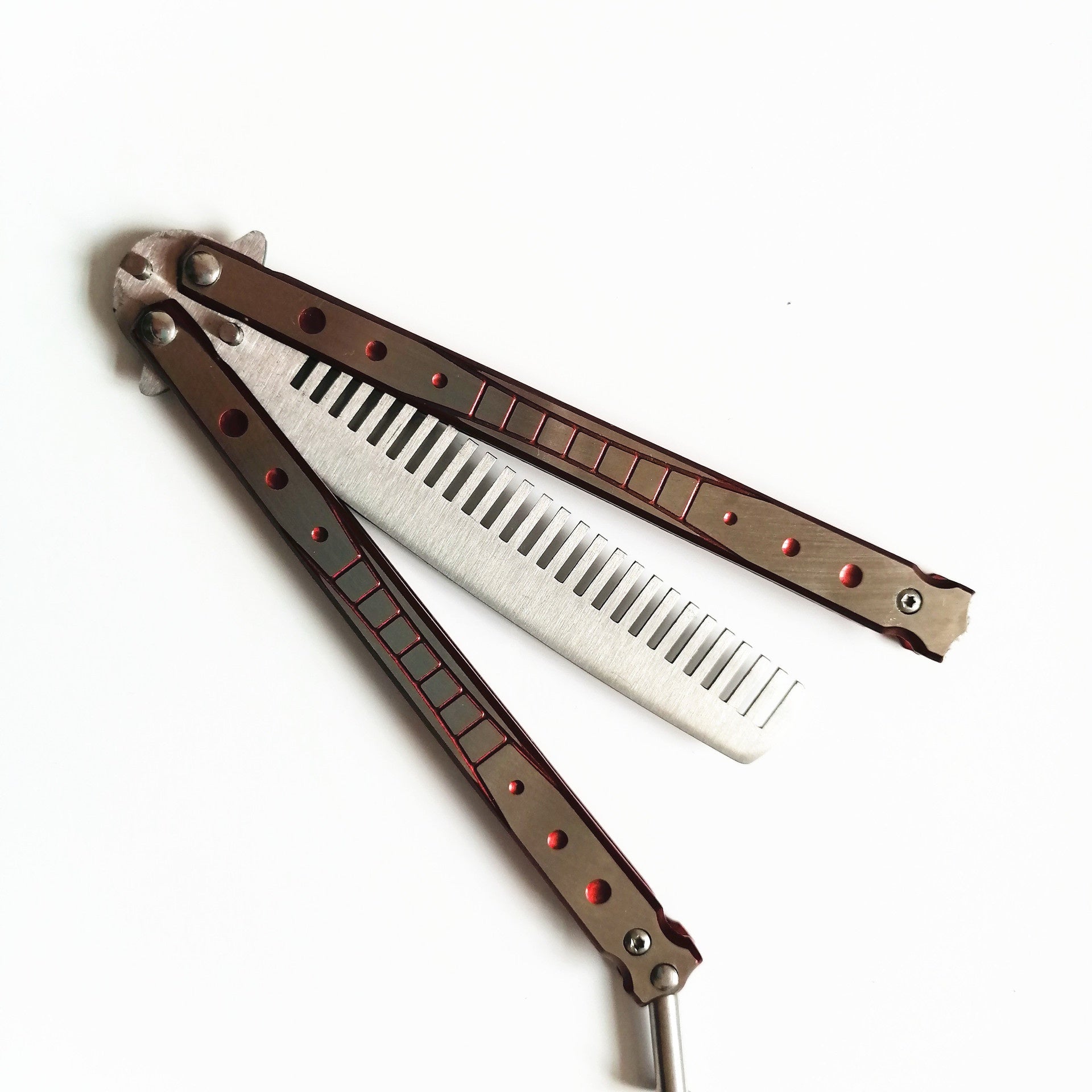 Training comb butterfly knife training all-steel handle butterfly knife practice swing knife