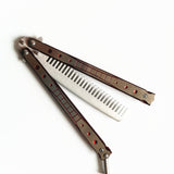 Training comb butterfly knife training all-steel handle butterfly knife practice swing knife