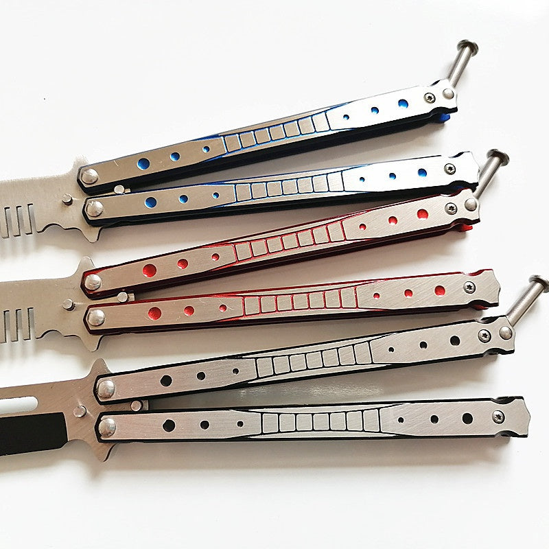 Training comb butterfly knife training all-steel handle butterfly knife practice swing knife