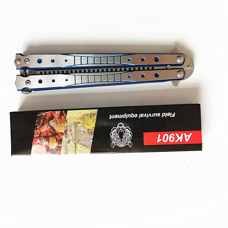 Training comb butterfly knife training all-steel handle butterfly knife practice swing knife