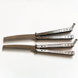 Training comb butterfly knife training all-steel handle butterfly knife practice swing knife