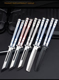 Folding comb unopened butterfly practice knife stainless steel training knife practice throwing knife tool spot for beginners
