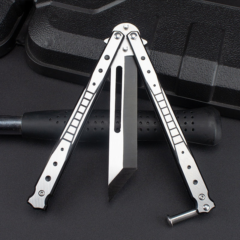 Folding comb unopened butterfly practice knife stainless steel training knife practice throwing knife tool spot for beginners