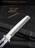 Folding comb unopened butterfly practice knife stainless steel training knife practice throwing knife tool spot for beginners