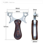 Glogi flat leather bows accurate fast pressure stainless steel slingshot steel wood patch Outdoor sports bomb bow