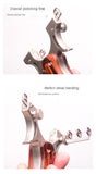 Glogi flat leather bows accurate fast pressure stainless steel slingshot steel wood patch Outdoor sports bomb bow