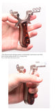 Glogi flat leather bows accurate fast pressure stainless steel slingshot steel wood patch Outdoor sports bomb bow